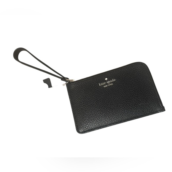 kate spade Handbags - Kate Spade pebbled leather Black Clutch cardholder new